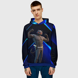 Толстовка-худи мужская Fortnite Meowscles Shadow, цвет: 3D-синий — фото 2