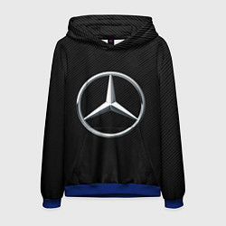 Толстовка-худи мужская MERCEDES-BENZ CARBON, цвет: 3D-синий