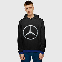 Толстовка-худи мужская MERCEDES-BENZ CARBON, цвет: 3D-синий — фото 2