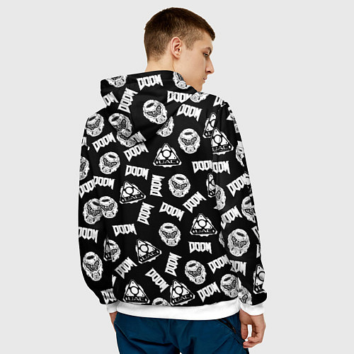 Мужская толстовка Doom Eternal / 3D-Белый – фото 4