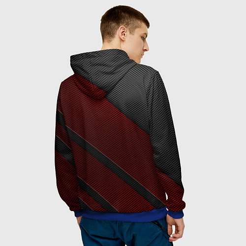 Мужская толстовка Nissan / 3D-Синий – фото 4