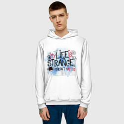 Толстовка-худи мужская LIFE IS STRANGE, цвет: 3D-белый — фото 2