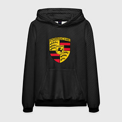 Толстовка-худи мужская PORSCHE, цвет: 3D-черный