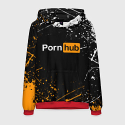 Толстовка-худи мужская PORNHUB, цвет: 3D-красный