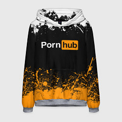 Толстовка-худи мужская PORNHUB, цвет: 3D-меланж