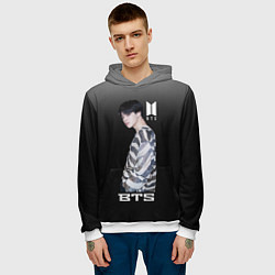 Толстовка-худи мужская BTS, цвет: 3D-белый — фото 2