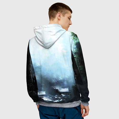 Мужская толстовка Ghost of Tsushimа / 3D-Меланж – фото 4