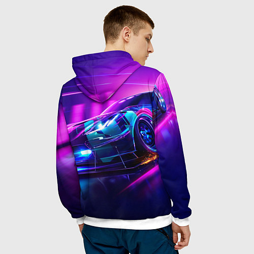 Мужская толстовка Need for Speed / 3D-Белый – фото 4