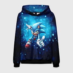 Толстовка-худи мужская SONIC, цвет: 3D-черный