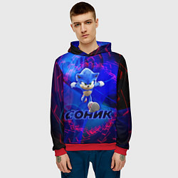Толстовка-худи мужская СОНИК, цвет: 3D-красный — фото 2