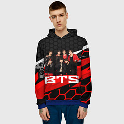 Толстовка-худи мужская BTS, цвет: 3D-синий — фото 2