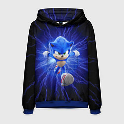Толстовка-худи мужская SONIC, цвет: 3D-синий