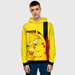 Толстовка-худи мужская PIKACHU, цвет: 3D-черный — фото 2