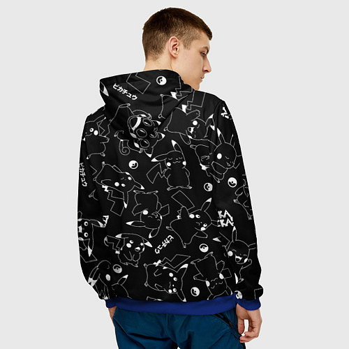 Мужская толстовка ПИКАЧУ / 3D-Синий – фото 4