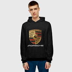 Толстовка-худи мужская PORSCHE, цвет: 3D-черный — фото 2