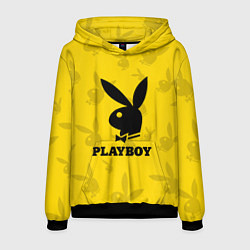 Толстовка-худи мужская PLAYBOY, цвет: 3D-черный