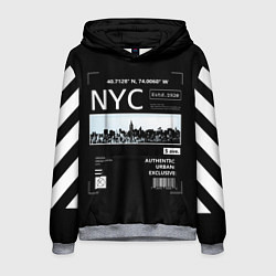 Толстовка-худи мужская Off-White: NYC, цвет: 3D-меланж