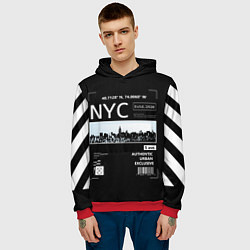 Толстовка-худи мужская Off-White: NYC, цвет: 3D-красный — фото 2
