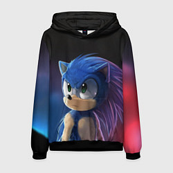 Толстовка-худи мужская SONIC, цвет: 3D-черный