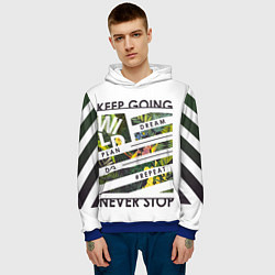 Толстовка-худи мужская Off-White: Keep Going, цвет: 3D-синий — фото 2