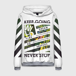 Толстовка-худи мужская Off-White: Keep Going, цвет: 3D-меланж