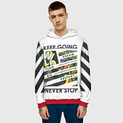 Толстовка-худи мужская Off-White: Keep Going, цвет: 3D-красный — фото 2
