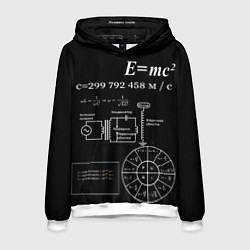 Толстовка-худи мужская Электродинамика, цвет: 3D-белый