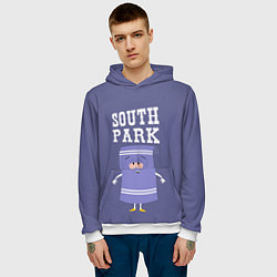 Толстовка-худи мужская South Park Полотенчико, цвет: 3D-белый — фото 2
