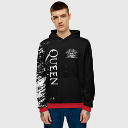 Толстовка-худи мужская QUEEN, цвет: 3D-красный — фото 2