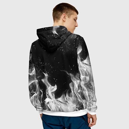 Мужская толстовка БЕЛЫЙ ОГОНЬ / 3D-Белый – фото 4