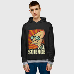 Толстовка-худи мужская Futurama Science, цвет: 3D-меланж — фото 2