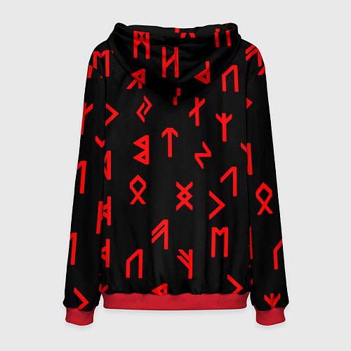 Мужская толстовка КРАСНЫЕ РУНЫ / 3D-Красный – фото 2