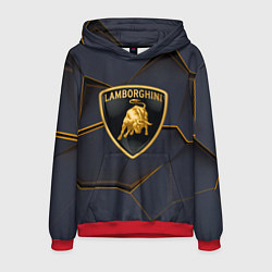 Толстовка-худи мужская Lamborghini, цвет: 3D-красный