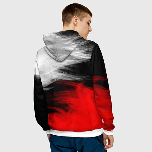 Мужская толстовка ПЕРЬЯ / 3D-Белый – фото 4