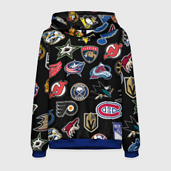 Толстовка-худи мужская NBA PATTERN, цвет: 3D-синий