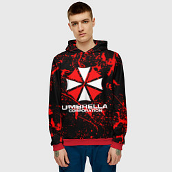 Толстовка-худи мужская Umbrella Corporation, цвет: 3D-красный — фото 2