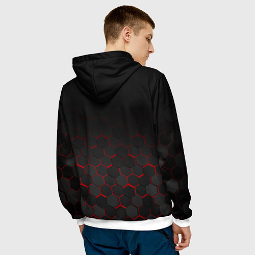 Мужская толстовка РОССИЯ / 3D-Белый – фото 4