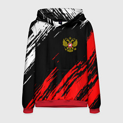 Толстовка-худи мужская РОССИЯ, цвет: 3D-красный