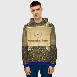 Толстовка-худи мужская MERCEDES GOLD, цвет: 3D-синий — фото 2