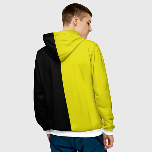 Мужская толстовка BLACK YELLOW / 3D-Белый – фото 4