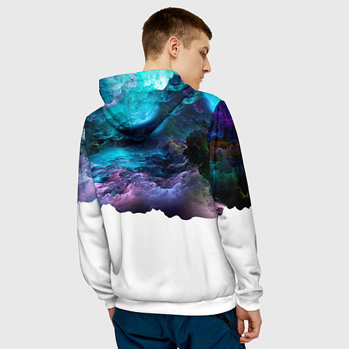 Мужская толстовка Smoky dreams / 3D-Белый – фото 4