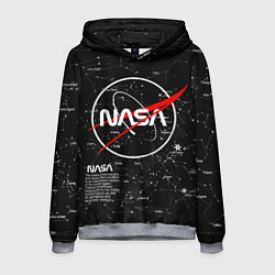 Толстовка-худи мужская NASA, цвет: 3D-меланж