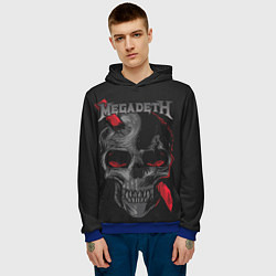 Толстовка-худи мужская Megadeth, цвет: 3D-синий — фото 2