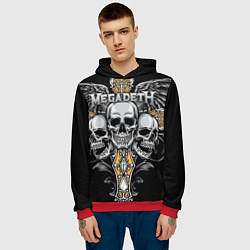 Толстовка-худи мужская Megadeth, цвет: 3D-красный — фото 2