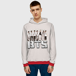 Толстовка-худи мужская BTS, цвет: 3D-красный — фото 2