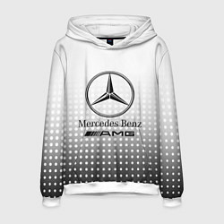 Толстовка-худи мужская Mercedes-Benz, цвет: 3D-белый