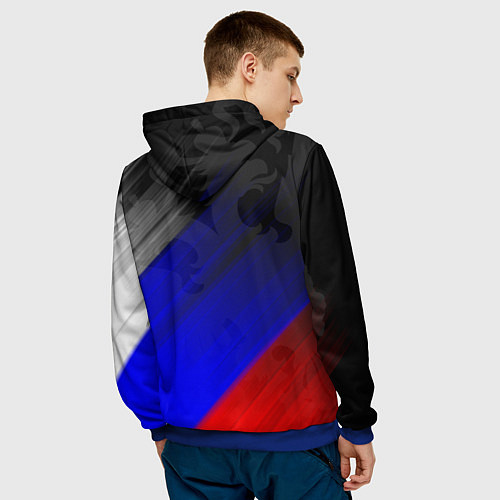 Мужская толстовка РОССИЯ / 3D-Синий – фото 4