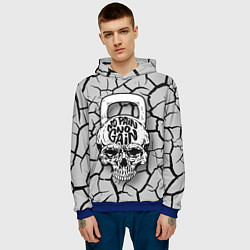 Толстовка-худи мужская No pain no gain, цвет: 3D-синий — фото 2