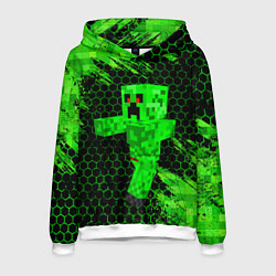 Толстовка-худи мужская MINECRAFT CREEPER, цвет: 3D-белый