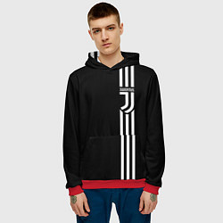 Толстовка-худи мужская JUVENTUS, цвет: 3D-красный — фото 2